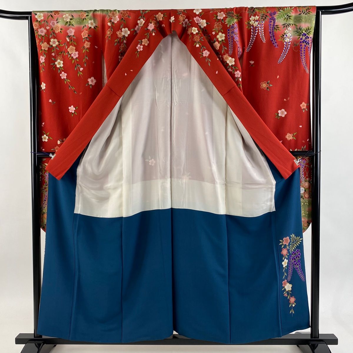 花井幸子 振袖 身長157-172cm 赤 正絹 花井幸子 振袖 身長157-172cm 赤 正絹