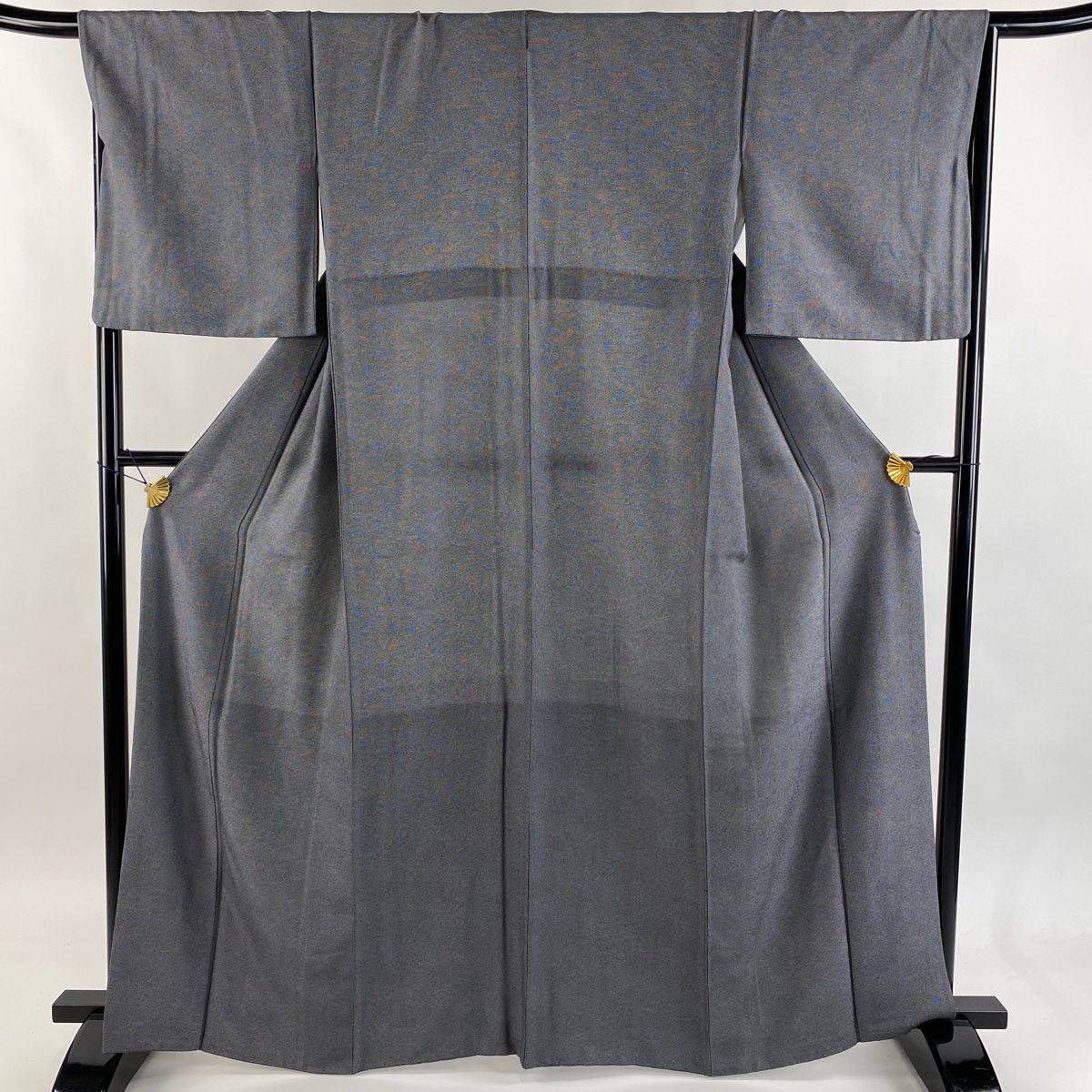 江戸小紋 身丈165 cm 裄丈67 M 袷 黒灰 正絹