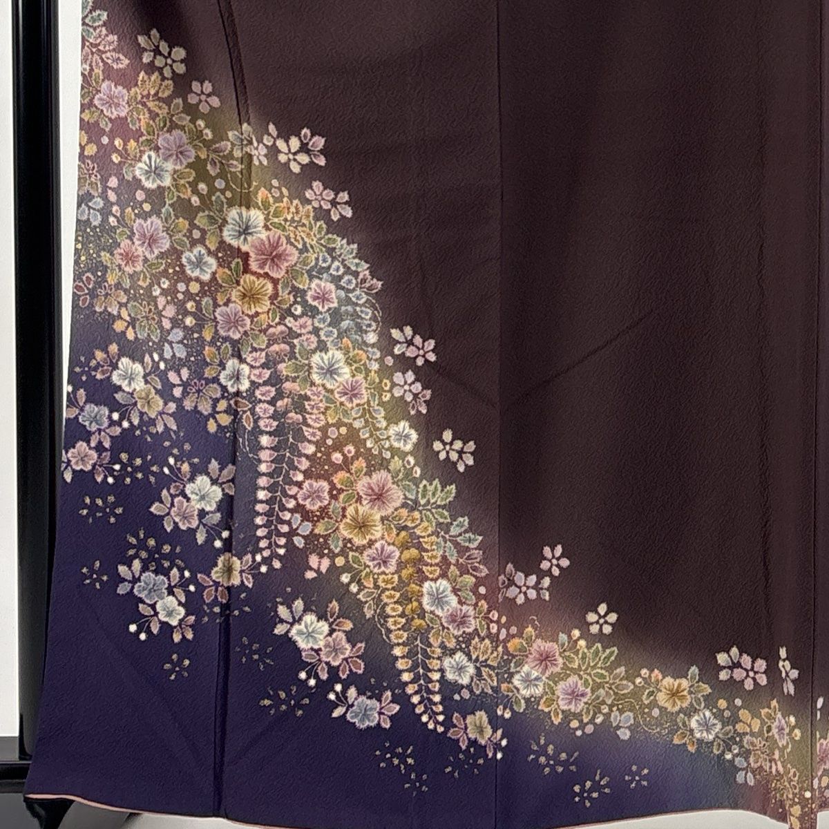 付下げ 身丈163.5cm 裄丈67.5cm L 袷 翠山工房 やまと 落款 辻が花