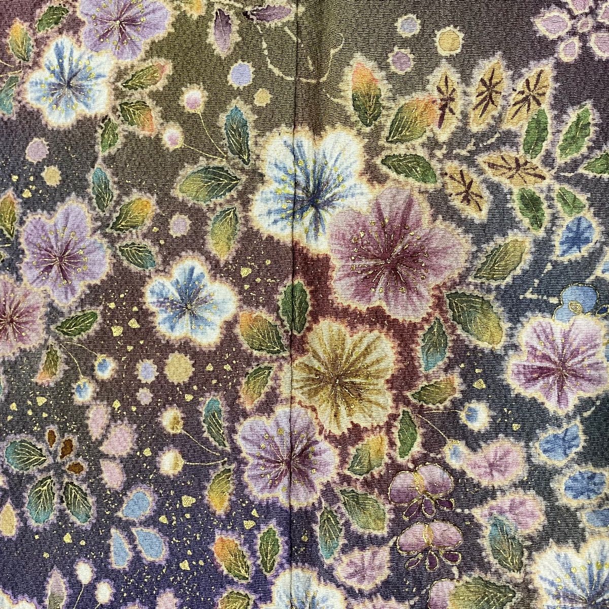 付下げ 身丈163.5cm 裄丈67.5cm L 袷 翠山工房 やまと 落款 辻が花