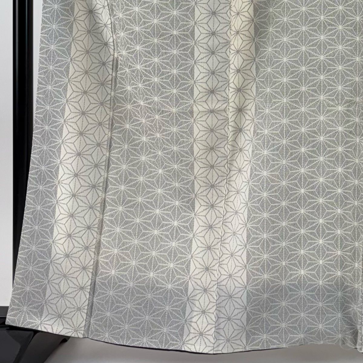 お召 身丈163 cm 裄丈65 M 袷 本塩沢 証紙 麻の葉 ベージュ 正絹