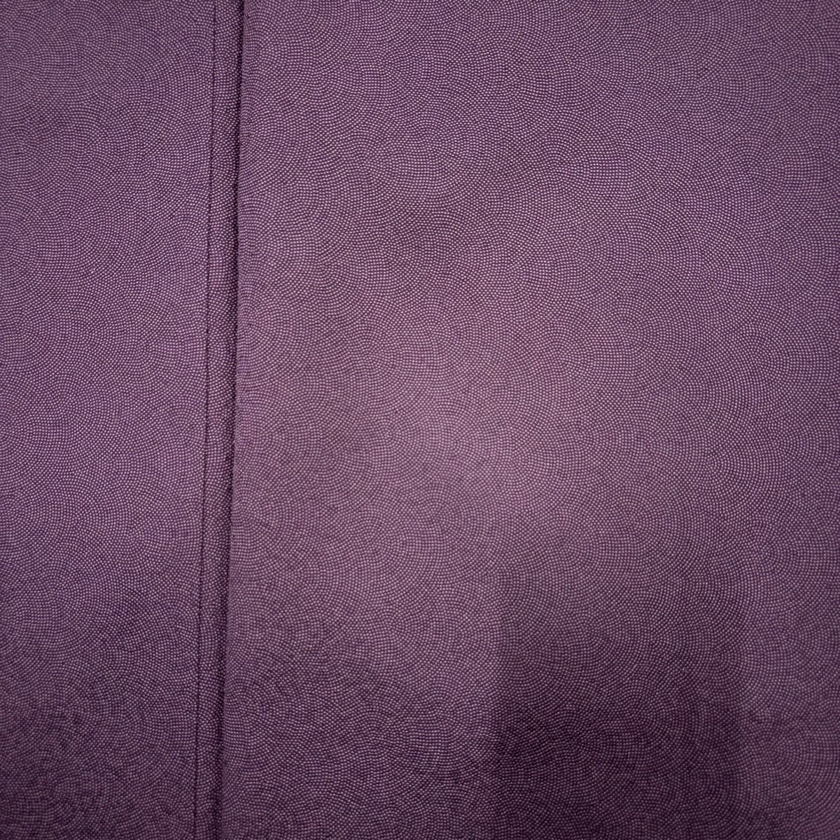  江戸小紋 身丈174 cm 裄丈69 L 袷 鮫 紫 正絹 一つ紋 小紋 着物