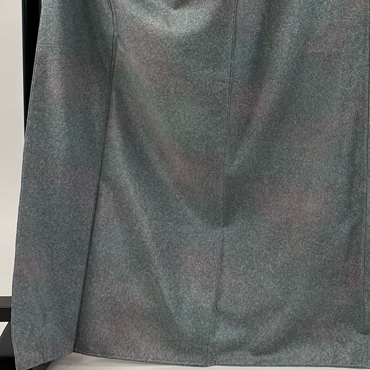 小紋 身丈169 cm 裄丈68.5 L 袷 大島紬地 証紙 幾何学 ぼかし柄 灰緑 正絹