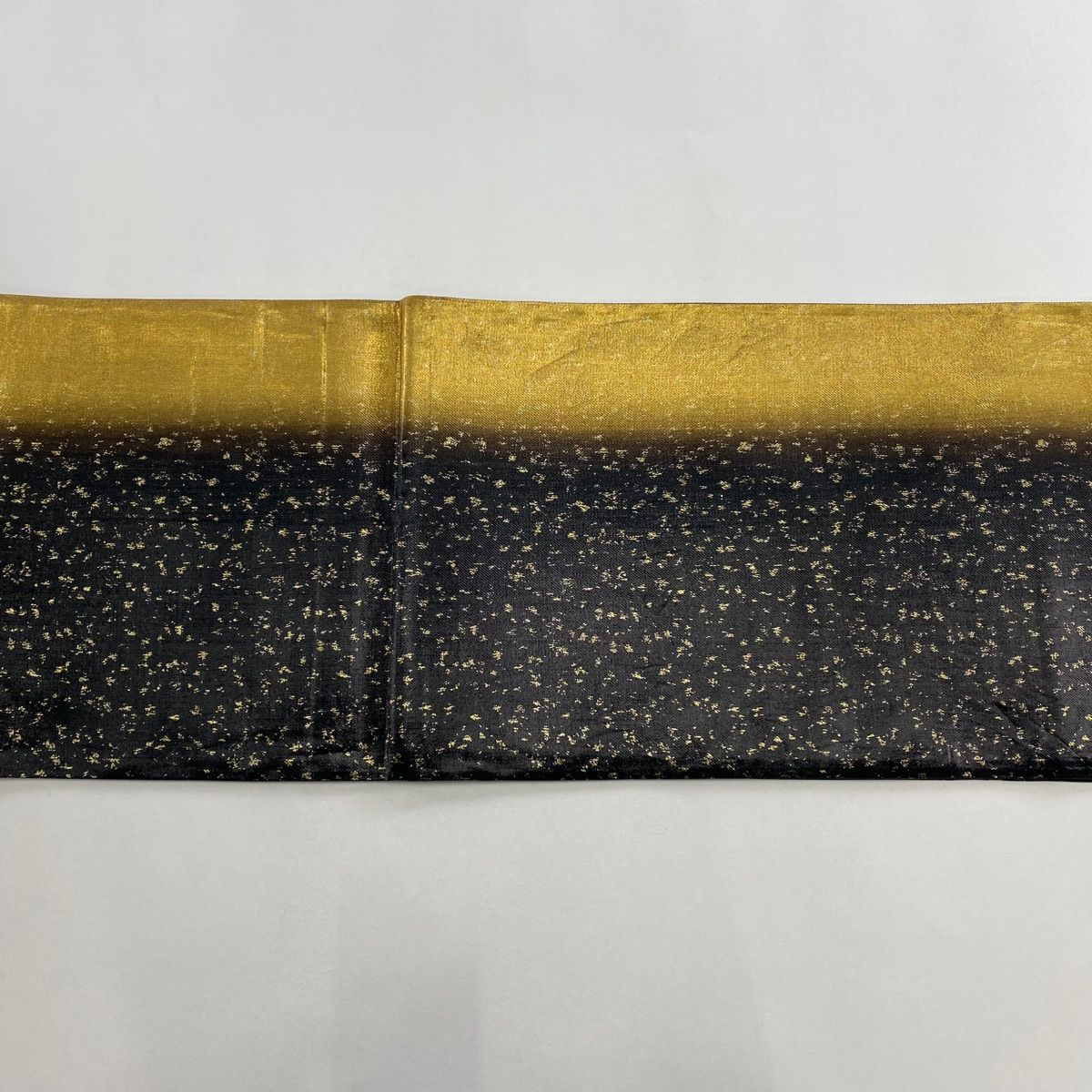  袋帯 秀品 振袖向き 桜 菊 金銀糸 箔 黒 六通 正絹 袋帯 帯