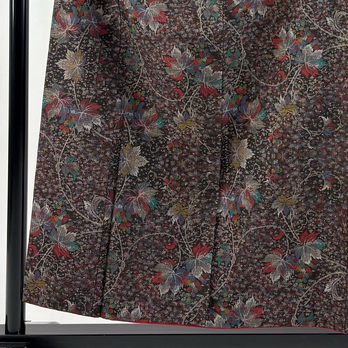 紬 身丈156 5 cm 裄丈63 S 袷 葡萄 焦茶色 正絹 秀品