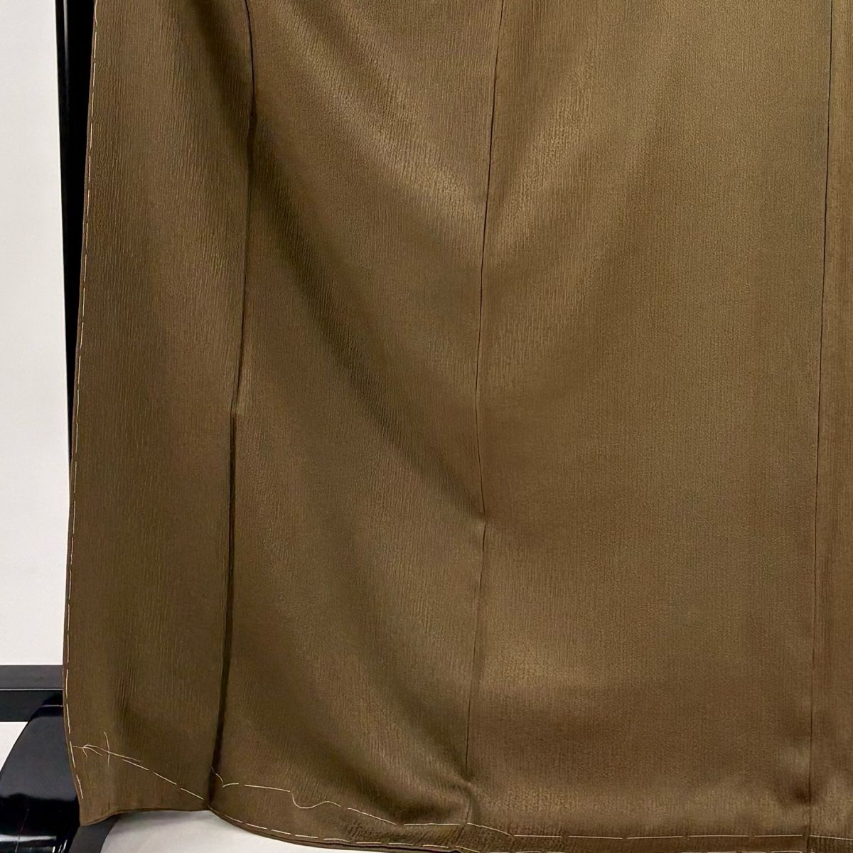 色無地 身丈173 cm 裄丈69 L 袷 二代目清次郎 落款 焦茶色 正絹 秀品 一つ紋