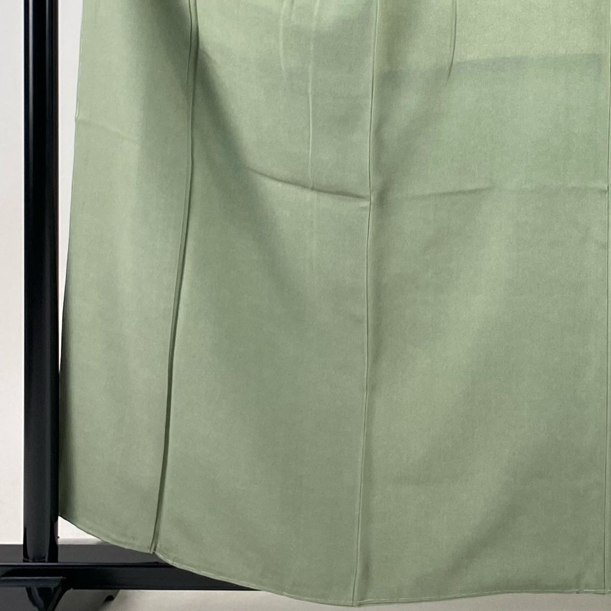 江戸小紋 身丈158 cm 裄丈62 S 袷 落款 鮫 よもぎ色 正絹 秀品 三つ紋