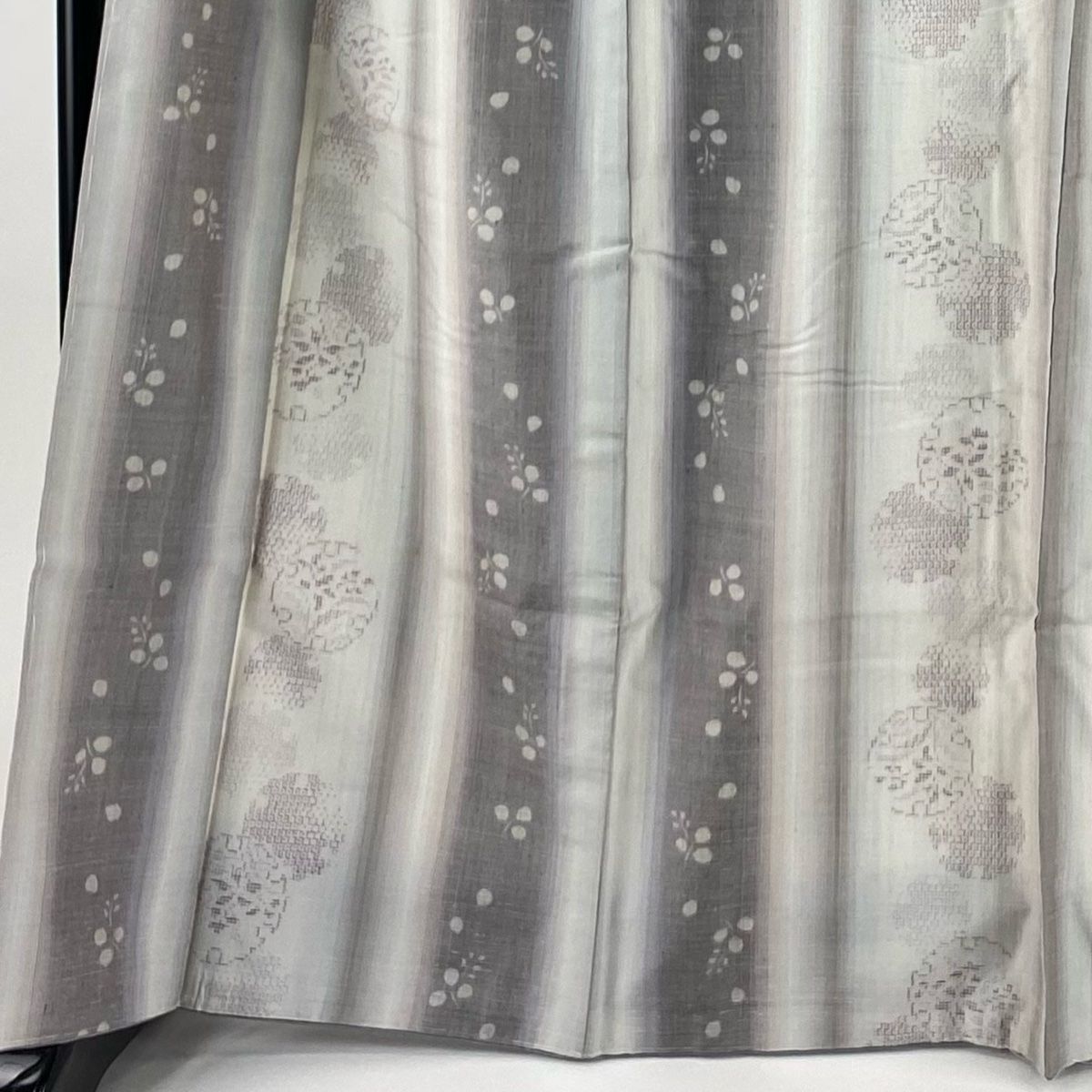 結城紬 身丈168 cm 裄丈68 L 袷 やまと 雪輪 萩 灰紫 正絹 秀品