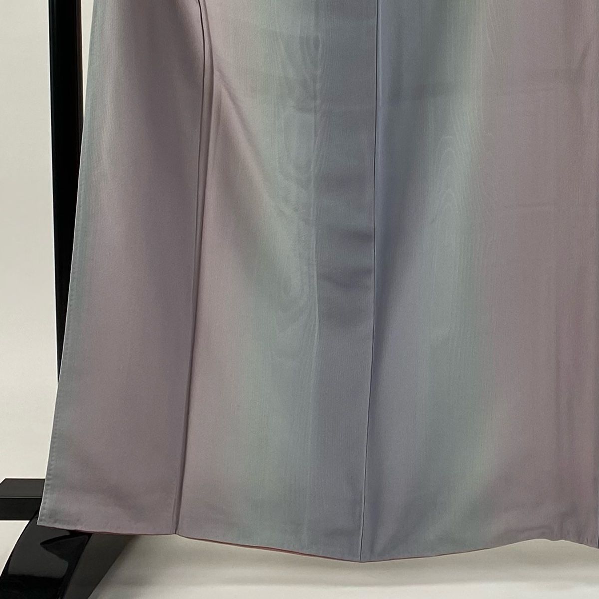 小紋 身丈163 5 cm 裄丈68 L 袷 丹下雄介 落款 木目 縦ぼかし 薄紫 正絹 秀品