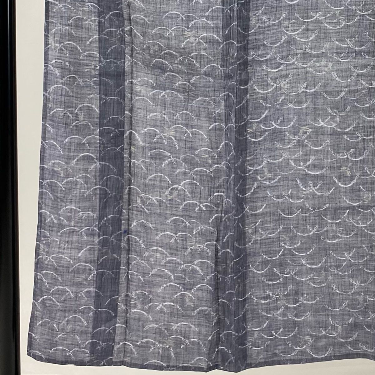 紬 身丈154 cm 裄丈61 S 薄物 芝 トンボ 青灰色 麻