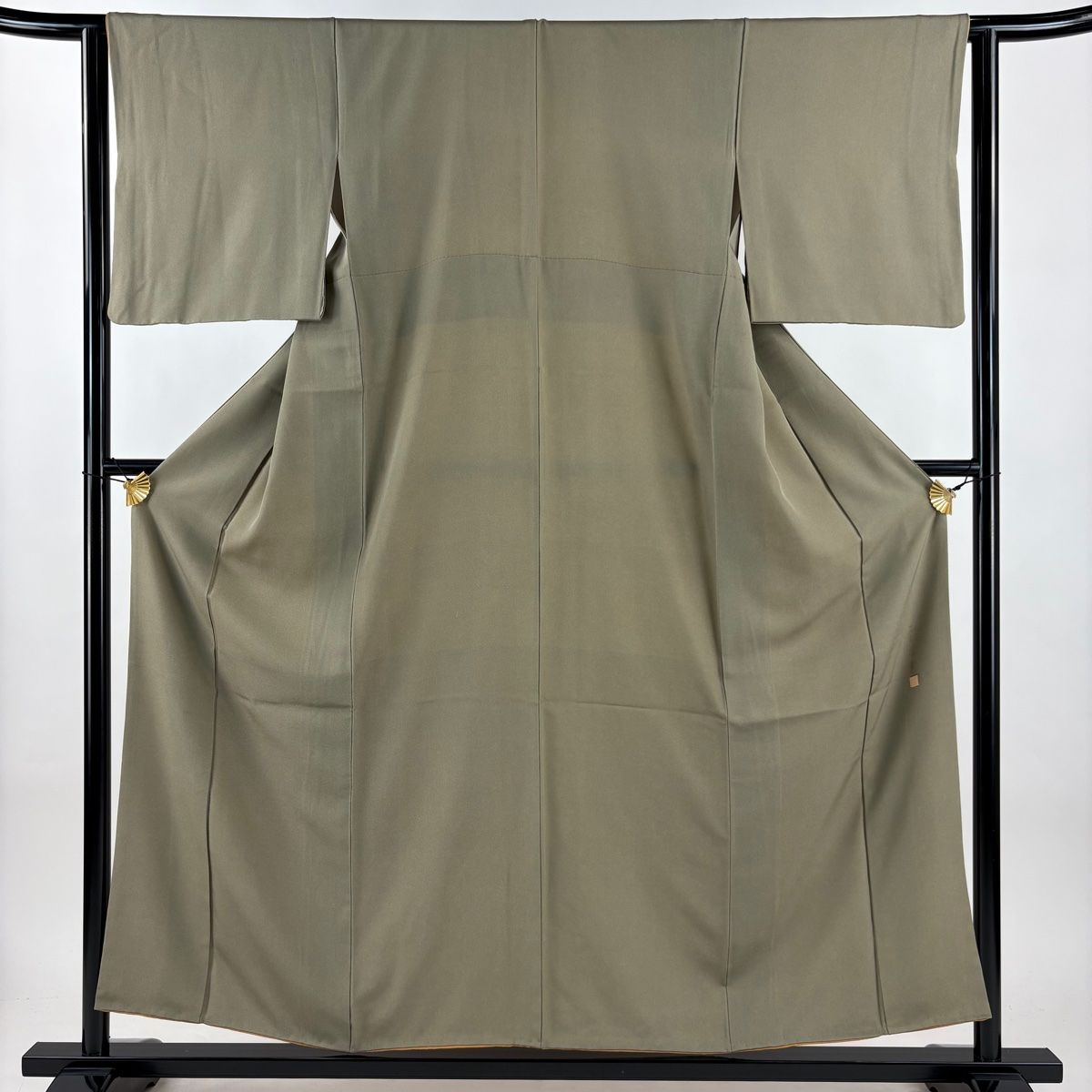 江戸小紋 身丈156.5 cm 裄丈62.5 S 袷 落款 鮫 茶緑色 正絹