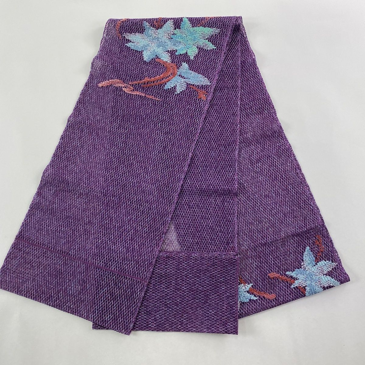 美品】 名古屋帯 秀品 夏帯 八寸名古屋帯 松葉仕立て トンネル仕立て