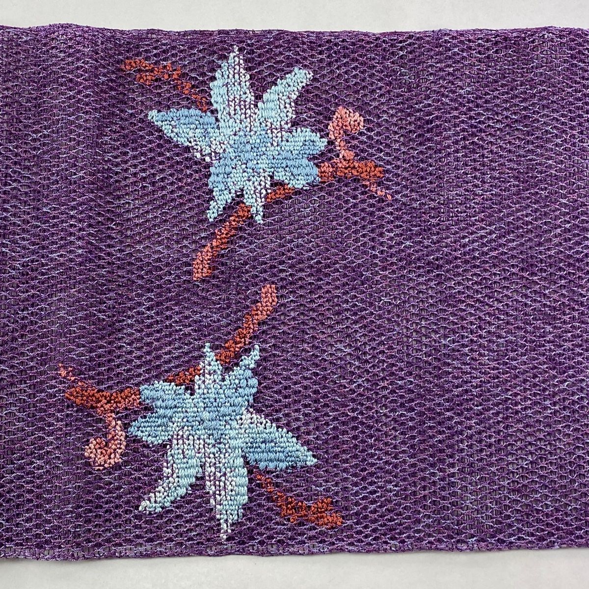 美品】 名古屋帯 秀品 夏帯 八寸名古屋帯 松葉仕立て トンネル仕立て