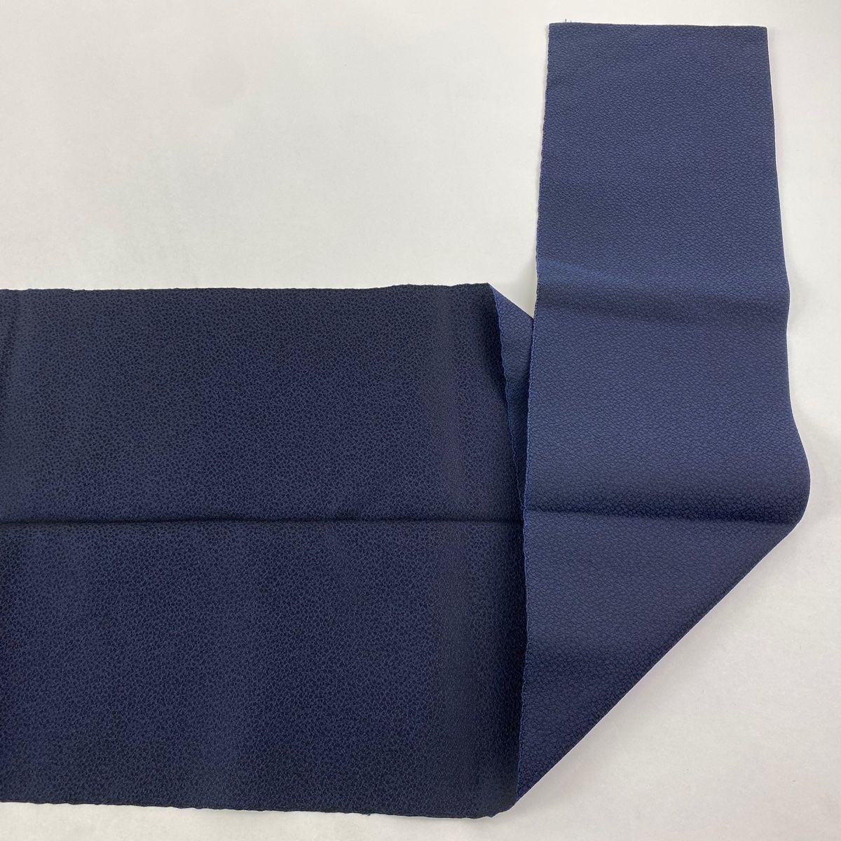  名古屋帯 秀品 松葉仕立て 八寸名古屋帯 花唐草 幾何学模様 紺色 正絹 名古屋帯 帯