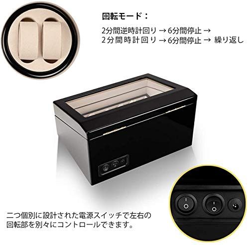 LUYING ワインディングマシーン 4本巻き 6本収納 ウォッチワインダー 自動巻き時計ワインディングマシーン 静音設計 腕時計自動巻き上げ機 腕時計収納用ケース ブラック ベージュ 29a1231c WWW_OPDRERGINERDOGAN_COM