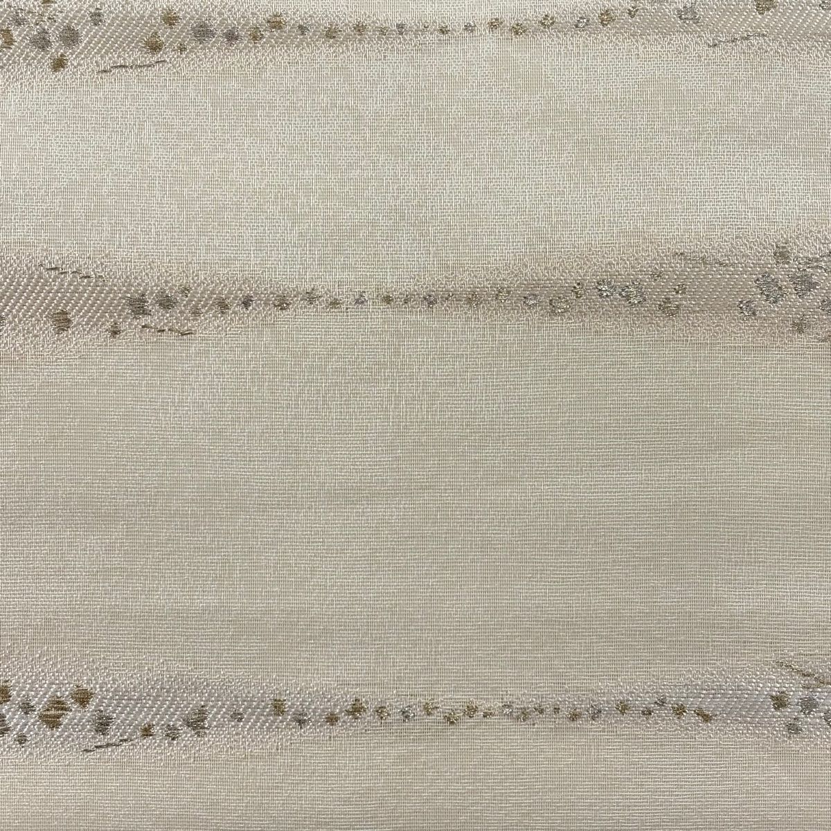 袋帯 落款 夏帯 絽 吹き寄せ 金銀糸 ピンクベージュ お太鼓柄 正絹