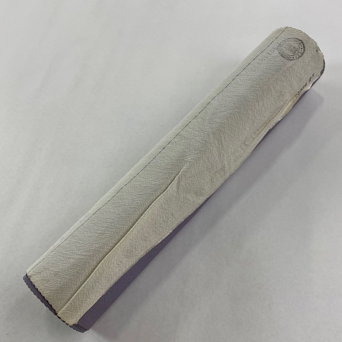  反物 小紋 辻村ジュサブロー 落款 梅 縮緬 灰色 正絹 その他 着物反物