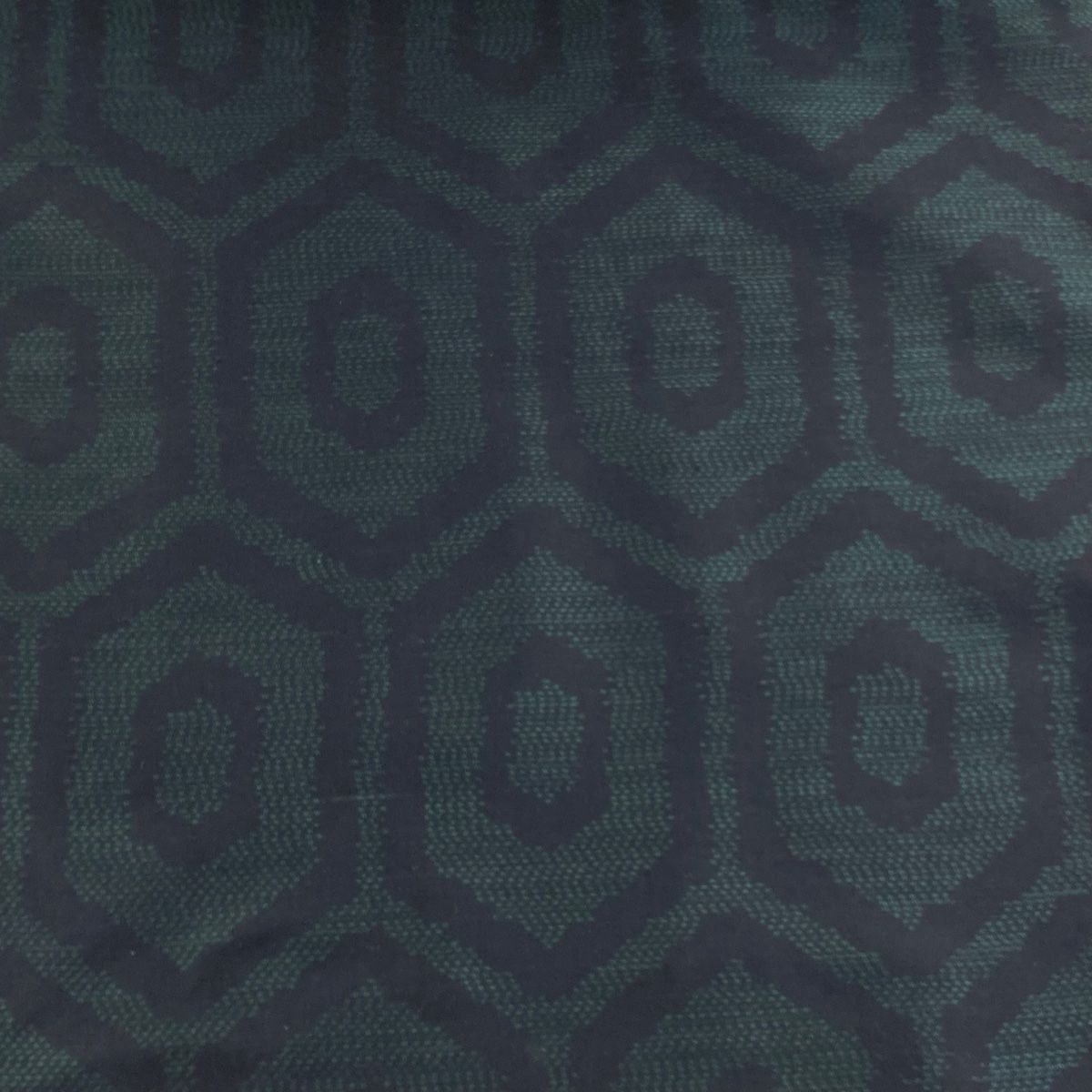 反物 秀品 大島紬 証紙 子持ち亀甲 緑 正絹