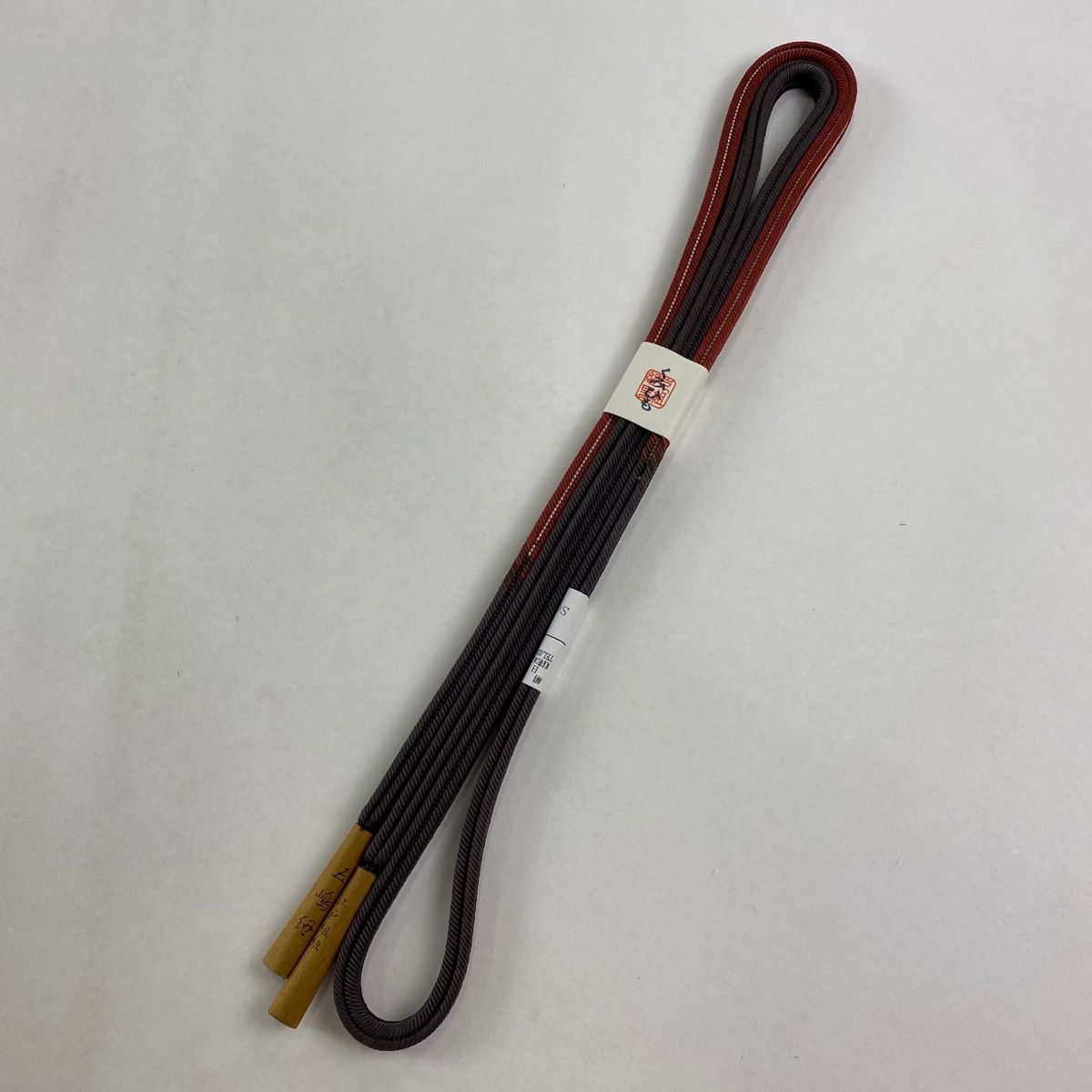 帯締め 無形文化財 五嶋紐 江戸組紐 縞 焦茶色 正絹 和装小物