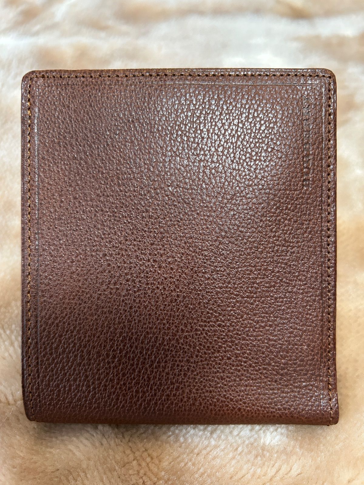 バーバリー二つ折り財布コンパクトウォレットさいふサイフ札入れメンズレディースユニセックス男女兼用男性用紳士女性用婦人ブラウン茶