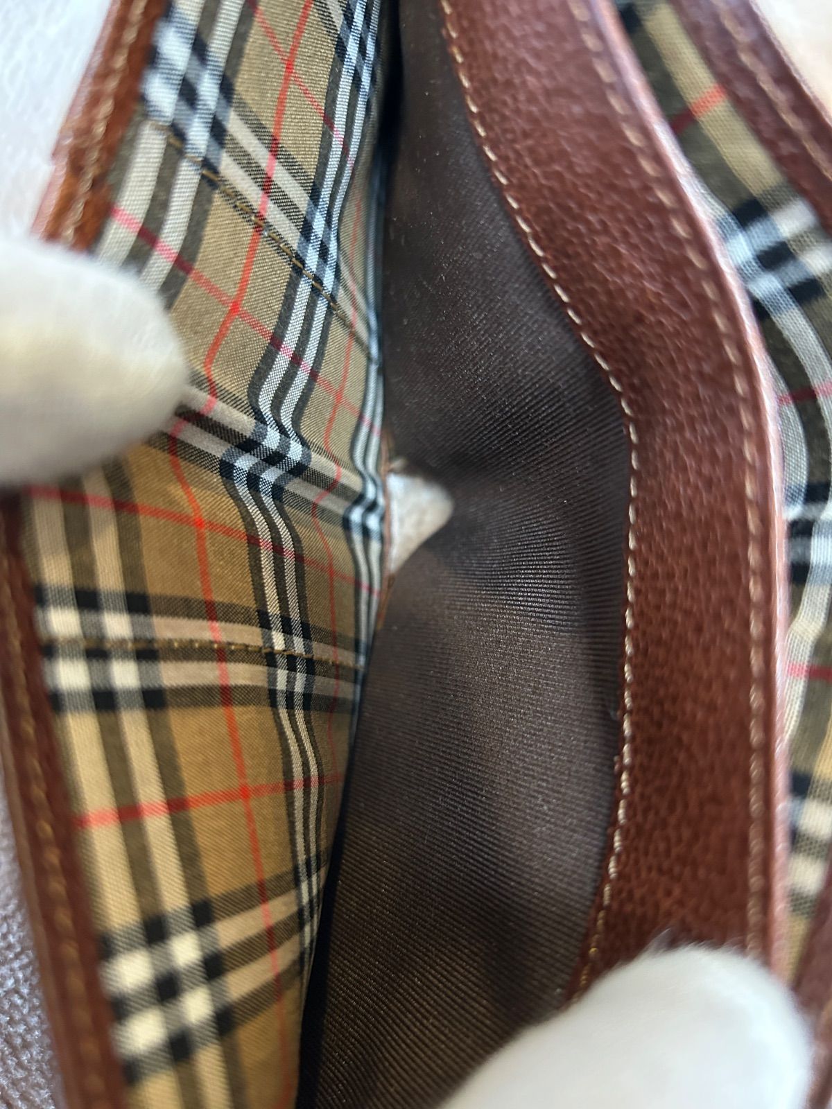 バーバリー二つ折り財布コンパクトウォレットさいふサイフ札入れメンズレディースユニセックス男女兼用男性用紳士女性用婦人ブラウン茶