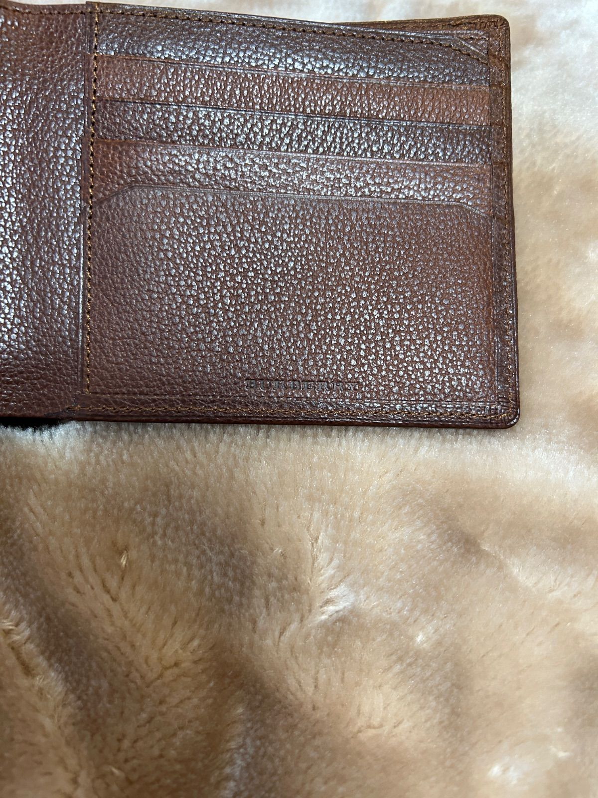 【保障できる！】 バーバリー二つ折り財布コンパクトウォレットさいふサイフ札入れメンズレディースユニセックス男女兼用男性用紳士女性用婦人ブラウン茶 期間限定割引40%！