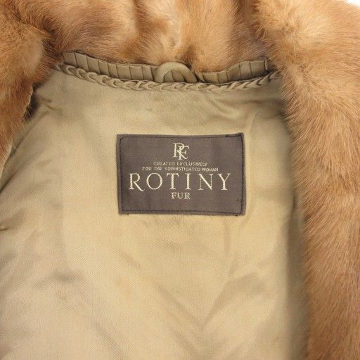 【中古】ロティニー ROTINY ミンクファーコート 毛皮 ハーフ ミドル 前留 11 茶 ブラウン /GV ■GY18 レディース ロティニー ROTINY ミンクファーコート 毛皮 ハーフ ミドル 前留 11 茶