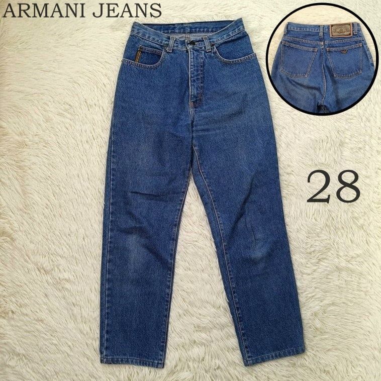 ☆希少 XLサイズ☆ ARMANI JEANS チェスターコート ロゴボタン 紺