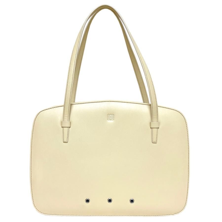 LOEWE ロエベ バッグ アナグラム セミショルダー ハンド レザー ヴィンテージ ベージュ