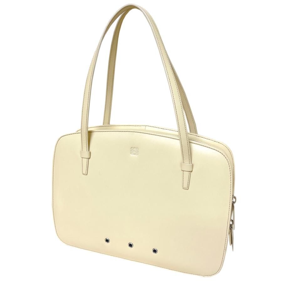LOEWE ロエベ バッグ アナグラム セミショルダー ハンド レザー ヴィンテージ ベージュ