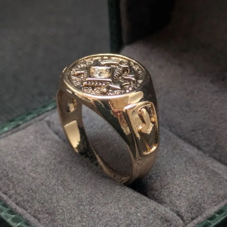 フリーメイソンリング ラウンド 1849 - 1910 ゴールドメッキ GP