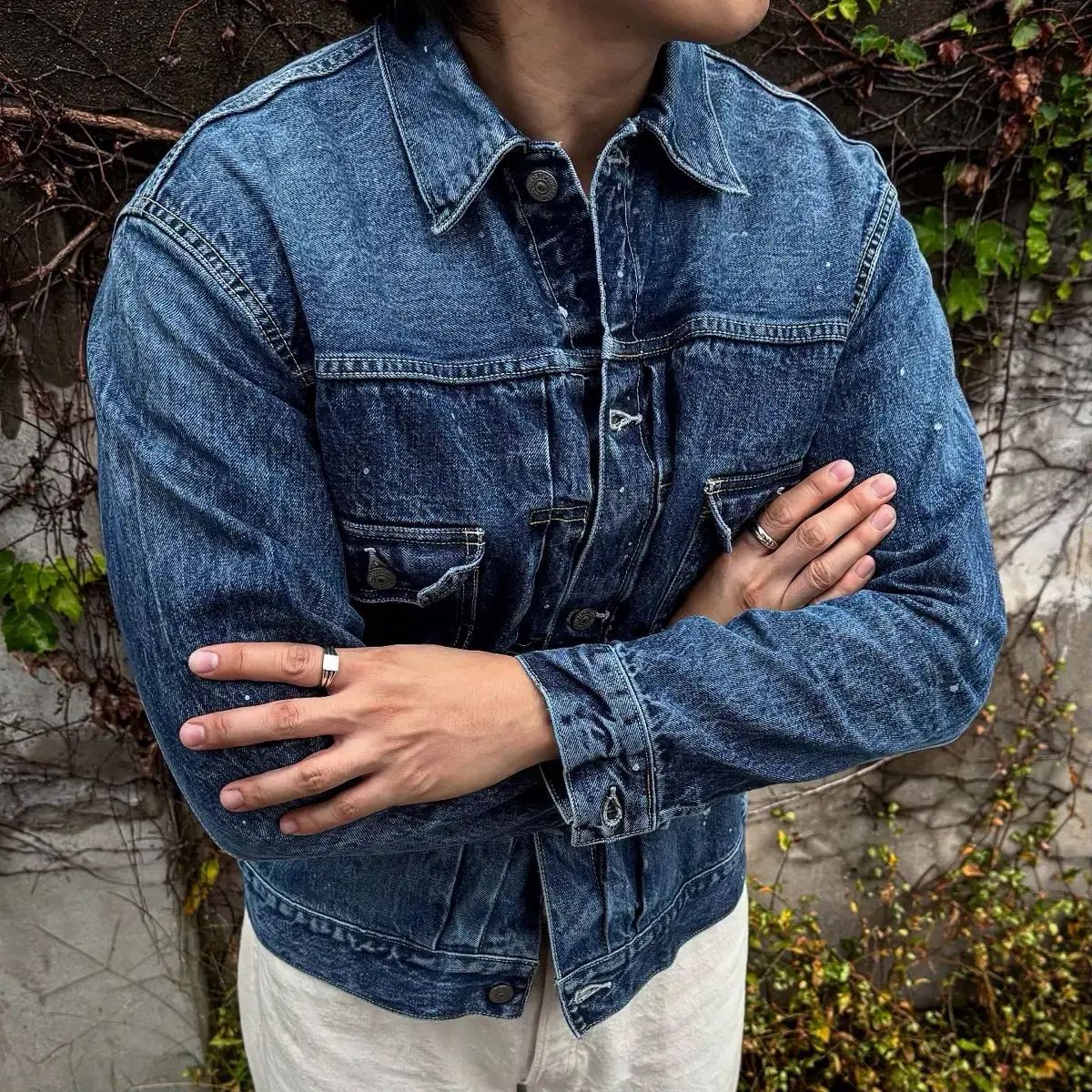 SUGAR CANE 1953 2nd デニムジャケット セルフペインティング