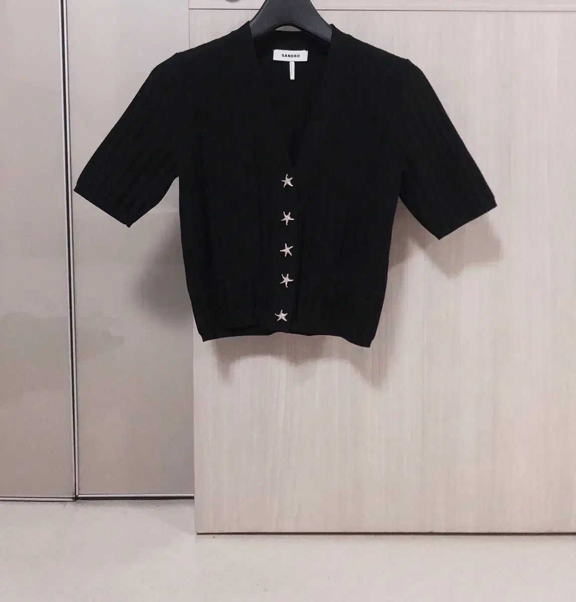 級 SANDRO サンドロ リーブ ニット カーディガン
