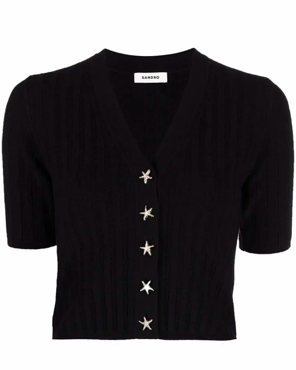 級 SANDRO サンドロ リーブ ニット カーディガン