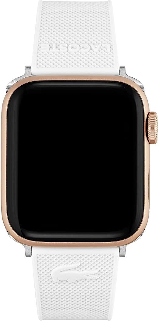 ラコステ ロゴ入り アップルウォッチ ラバー 交換バンド 38mm 40mm ホワイト 2050006