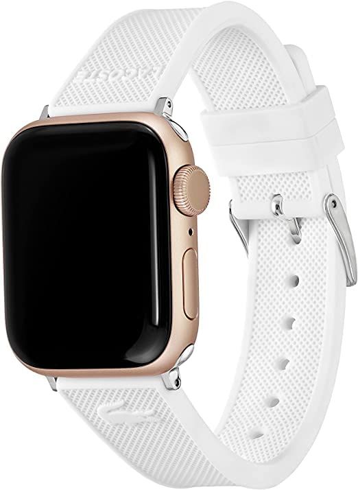 ラコステ ロゴ入り アップルウォッチ ラバー 交換バンド 38mm 40mm ホワイト 2050006