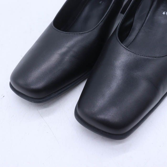 エコー パンプス スクエアトゥ シューズ フォーマル ブランド 靴 黒 レディース 6. ブラック ECCO