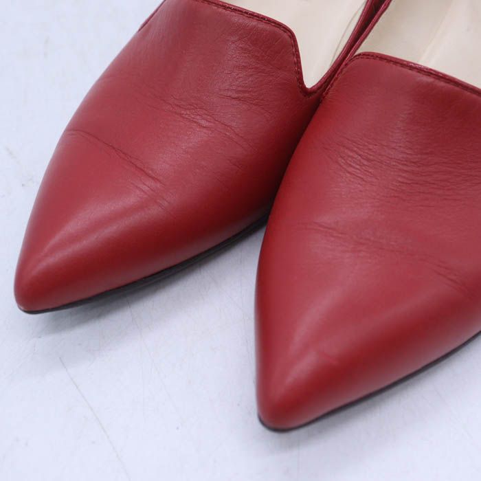 ヨシト パンプス ポインテッドトゥ 本革 レザー ブランド 靴 赤 レディース レッド YOSHITO