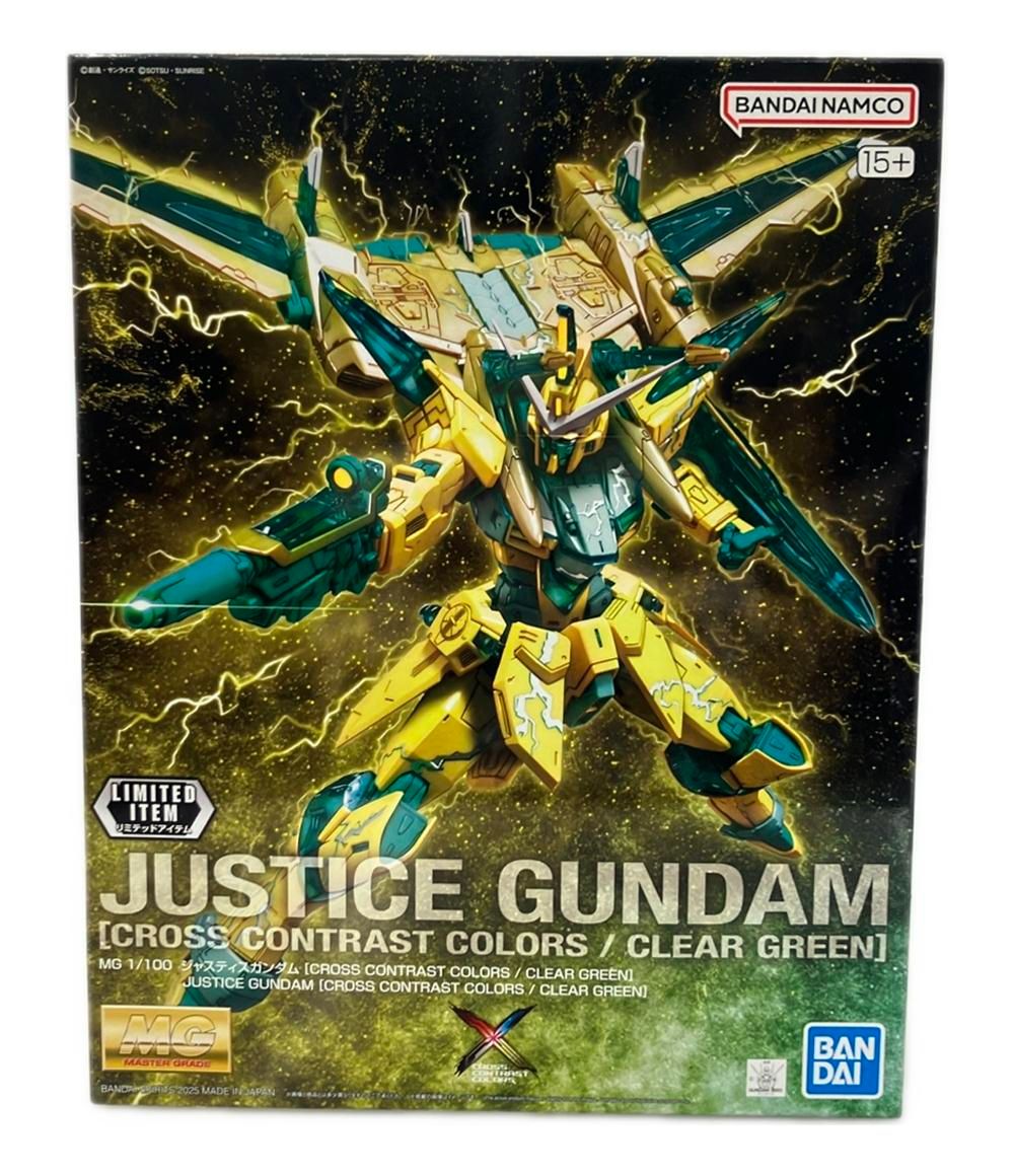 バンダイ 機動戦士ガンダムSEED MG 1 100 ジャスティスガンダム CROSS CONTRAST COLORS CLEAR GREEN プラモデル