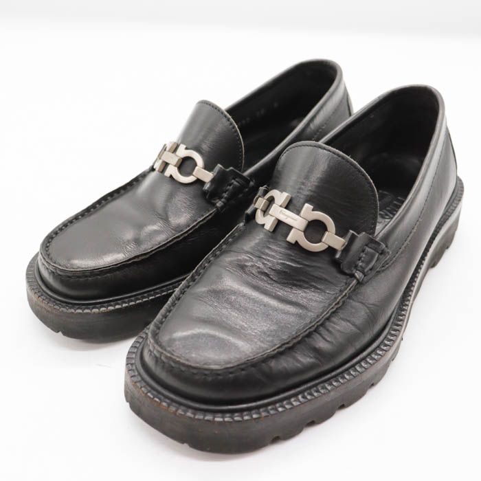 サルヴァトーレフェラガモ ローファー ガンチーニ スリッポン ブランド シューズ 靴 レディース ブラック Salvatore Ferragamo