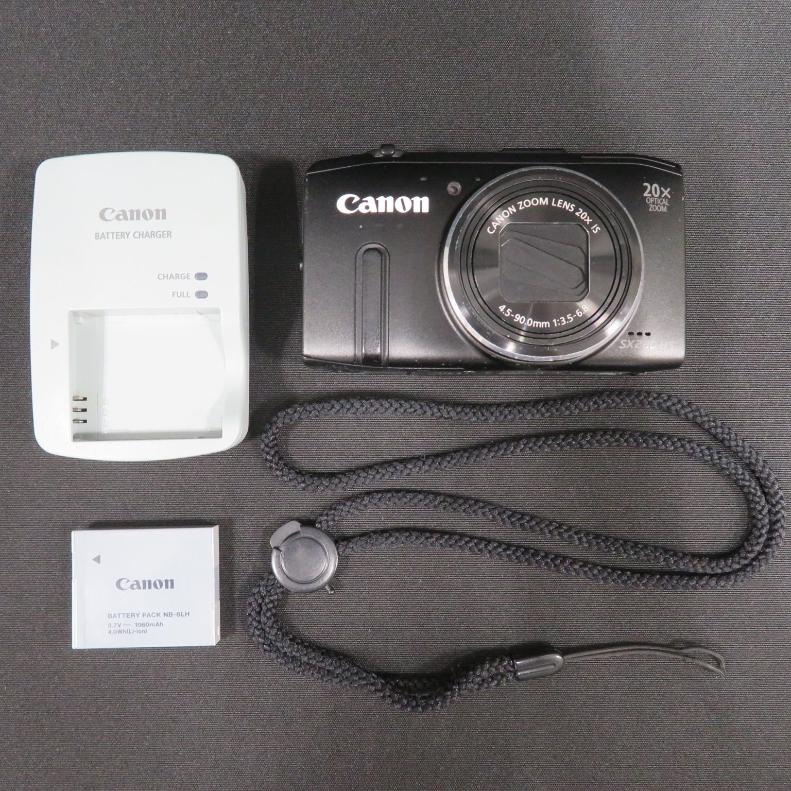 6565☆デジタルカメラ□SX280HS□純正バッテリー(NB-6LH)□充電器(CB