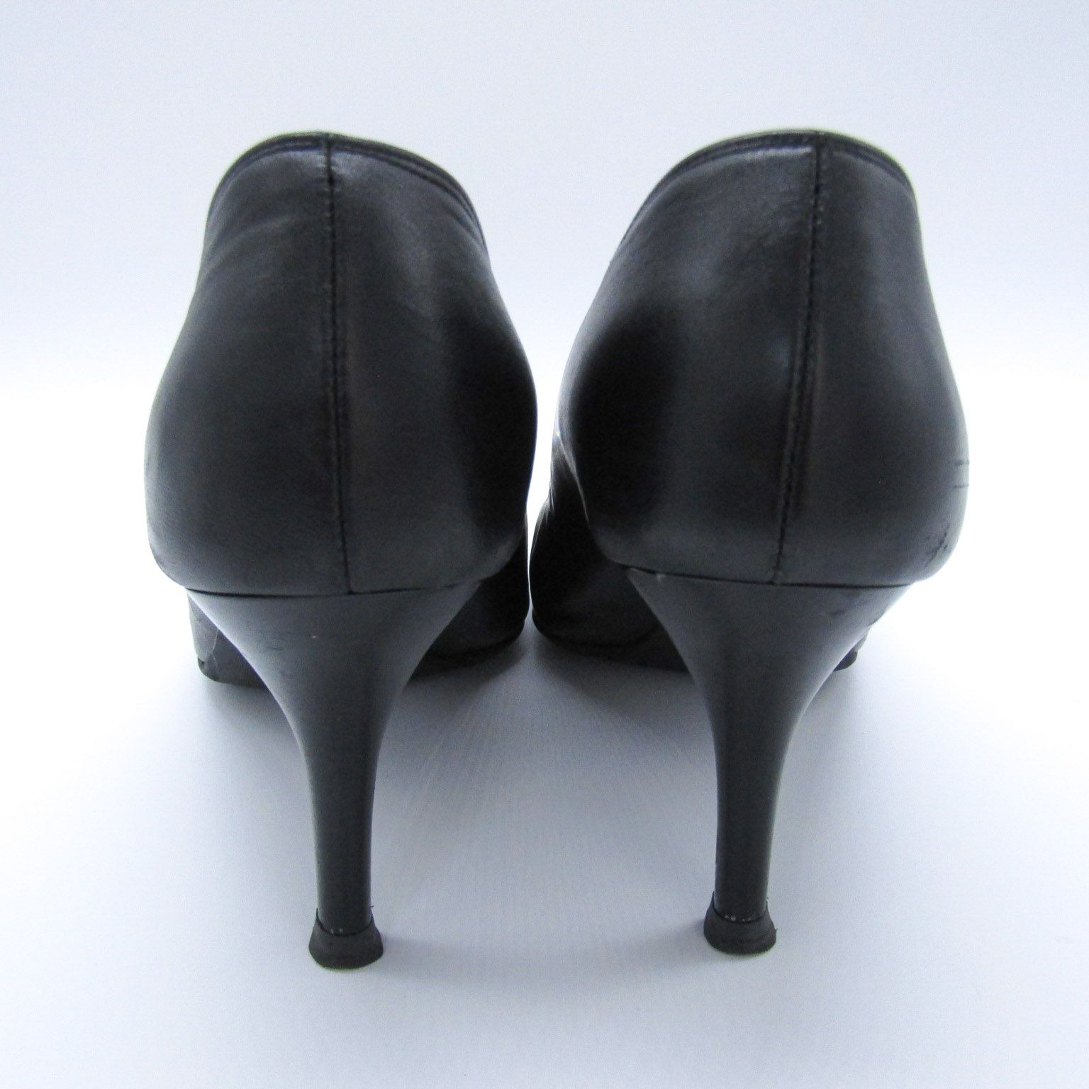 銀座　カネマツ　黒　パンプス　靴　スェード　ピンヒール　23.5 銀座カネマツ パンプス ビジュー ハイヒール シューズ ブランド 靴