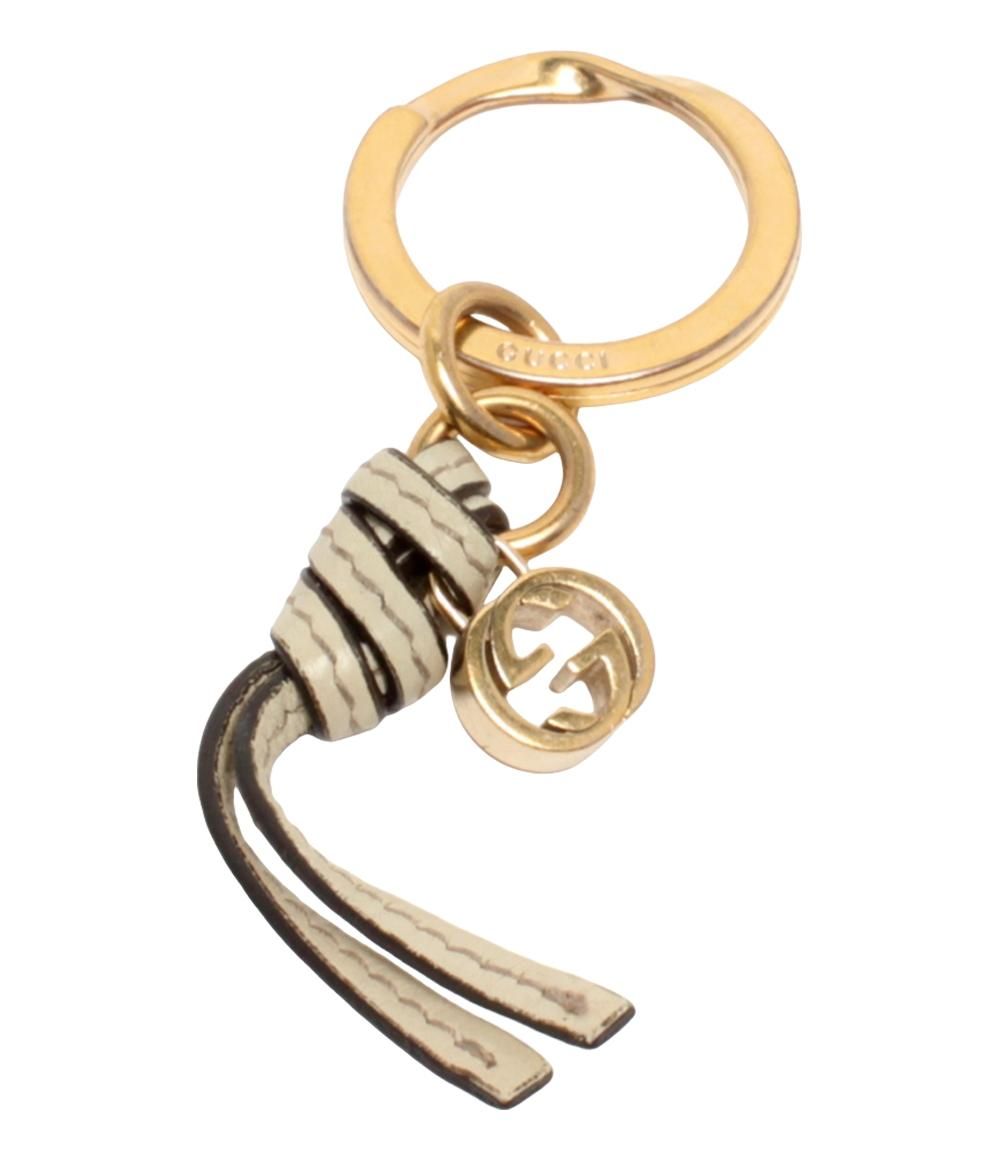 グッチ チャーム キーリング レザー GG インターロッキング ユニ