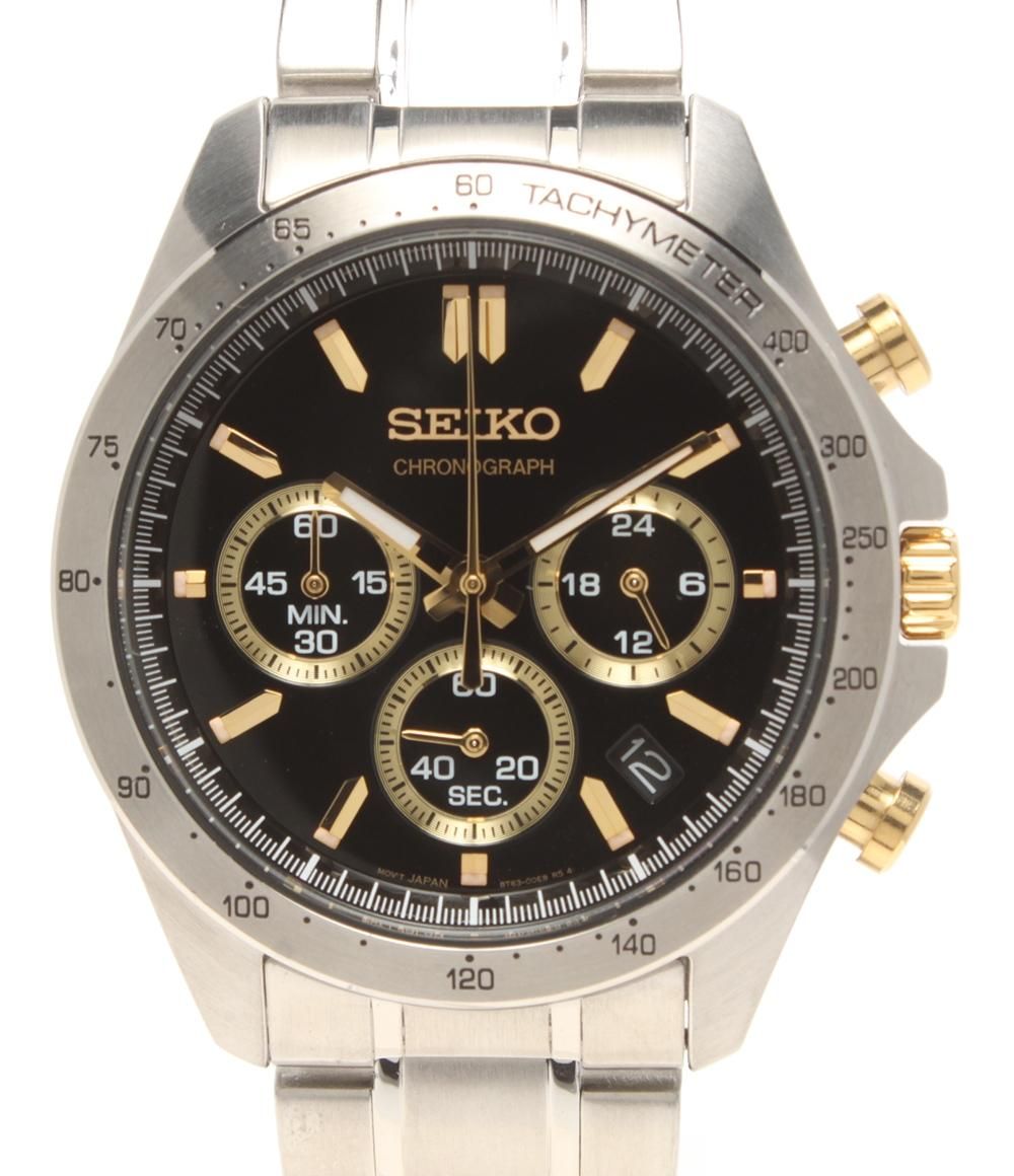 稼働品 SEIKO セイコー 8T63-00D0 クオーツ腕時計 クロノグラフ 美品 