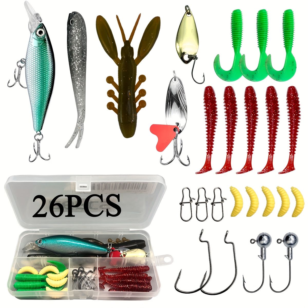 釣果アップ】万能ルアーセット 26/78/94/106/122個 バス/トラウト