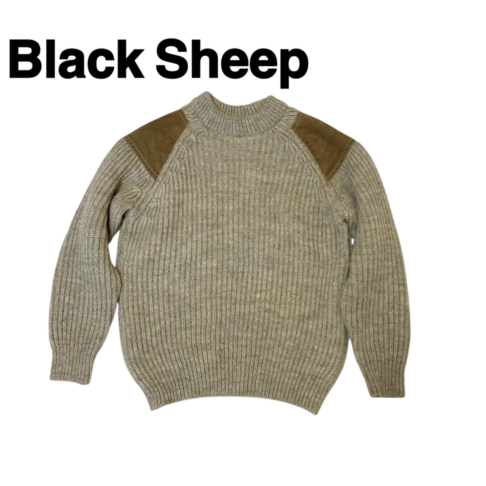 Black Sheep ブラックシープ エルボーパッチセーター 厚手ニット イギリス製