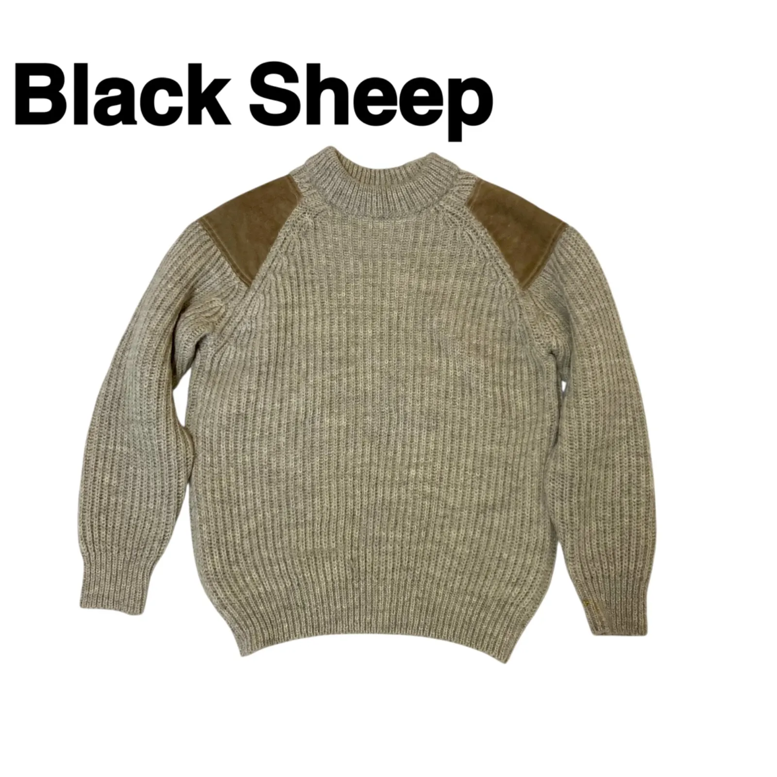 Black sheep エルボーパッチメンズセーター イギリス製 新品未使用 