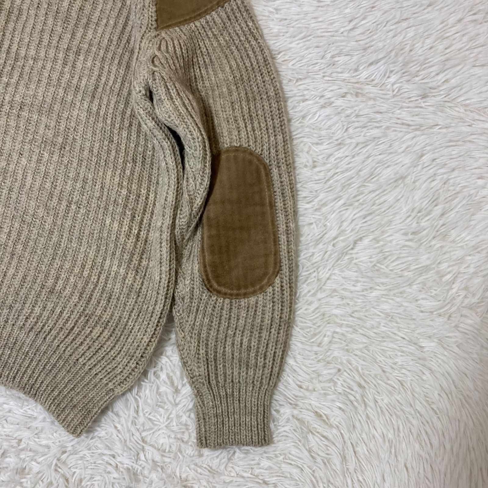 Black Sheep ブラックシープ エルボーパッチセーター 厚手ニット