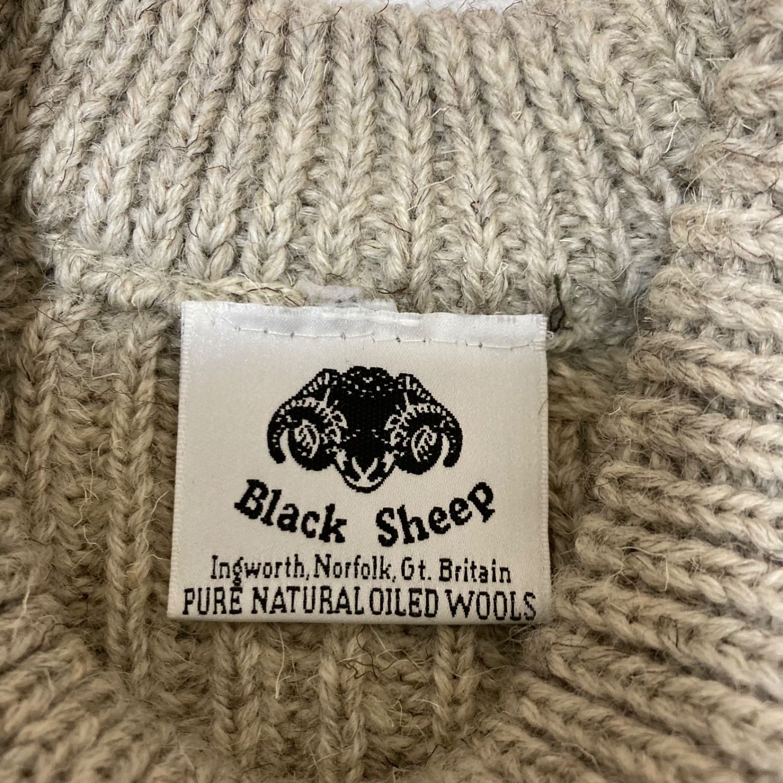 Black Sheep ブラックシープ エルボーパッチセーター 厚手ニット 