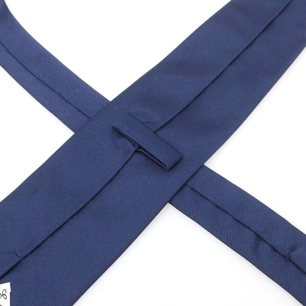 中古】マリネッラ E.MARINELLA シルク 無地ネクタイ ネイビー【メンズ